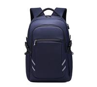 FANDARE Mochila de Viaje Gran Capacidad con Puerto de Carga USB, Mochila Ligera y Resistente para Ordenador de 15.6 Pulgadas, Incluye Correa para Equipaje, Tiras Reflectantes Azul