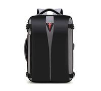 FANDARE Mochila de Viaje para Hombre con Soporte para Portátil de 15.6 Pulgadas Mochila Técnica Impermeable para Ordenador con Puerto de Carga USB Diseño de Apertura 180° Gris