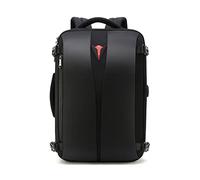 FANDARE Mochila de Viaje para Hombre con Soporte para Portátil de 15.6 Pulgadas Mochila Técnica Impermeable para Ordenador con Puerto de Carga USB Diseño de Apertura 180° Negro