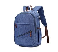 FANDARE Mochila de Viaje para Hombre y Mujer con Puerto de Carga USB Impermeable Compartimento para Portátil de 15.6" Multibolsillos Diseño Ergonómico y Rígido para Trabajo Azul