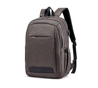 FANDARE Mochila de Viaje para Hombre y Mujer Mochila de Negocios Impermeable con Puerto de Carga USB Bolsa de Trabajo Grande y Ajustable para Portátil 15.6" Marrón