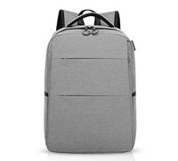 FANDARE Mochila Delgada para portátil de 15.6 Pulgadas con Puerto de Carga USB, Mochila Impermeable para Hombres/Mujeres, Viajes, Camping, Escuela, Mochila de poliéster Mochila de Ocio, Gris, Large,