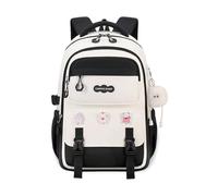 FANDARE Mochila Escolar Infantil Gran Capacidad Impermeable Ligera Mochila Colegio con Múltiples Bolsillos Correa Pectoral Ajustable y Diseño Ergonómico para Portar Libros Viajes y Uso Diario Negro