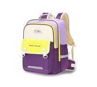 FANDARE Mochila Escolar Infantil Impermeable para Niños y Niñas de Primaria con Correa de Pecho Ajustable y Correa de Cintura Extraíble Gran Capacidad con Múltiples Compartimentos Morado