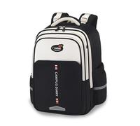 FANDARE Mochila Escolar Múltiples Compartimentos para Niños y Niñas Mochila Ligera de Poliéster Impermeable con Tirantes Anchos Acolchados Uso Diario para Primaria Negro