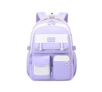 FANDARE Mochila Escolar para Mujer Ligera Mochila Oxford Impermeable con Bandeja para Equipaje y Compartimento Oculto Trasero Mochila de Viaje con Funda para Maleta Morado