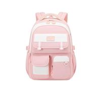 FANDARE Mochila Escolar para Mujer Ligera Mochila Oxford Impermeable con Bandeja para Equipaje y Compartimento Oculto Trasero Mochila de Viaje con Funda para Maleta Rosa
