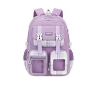 FANDARE Mochila Escolar para Niñas de Primaria Impermeable y Ligera Adorable Mochila Colegial con Tela Oxford Tirantes Ergonómicos y Múltiples Bolsillos de Gran Capacidad para Viajes Morado