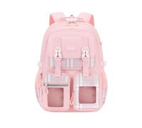 FANDARE Mochila Escolar para Niñas de Primaria Impermeable y Ligera Adorable Mochila Colegial con Tela Oxford Tirantes Ergonómicos y Múltiples Bolsillos de Gran Capacidad para Viajes Rosa