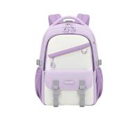FANDARE Mochila Escolar para Niñas Mochila Colegio Ligera Impermeable Oxford con Compartimento para Ordenador Portátil 16 Pulgadas Bolsillo para Maleta Correas S Acolchadas Morado