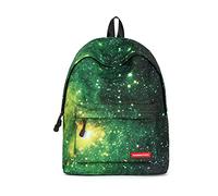 FANDARE Mochila Galaxy Mochilas Tipo Casual Bolsas Escolares Niña Niño Bolsa de Viaje Bolsos de Mujer Adolescente School Bag Outdoor Viaje Infantiles Daypack Poliéster Verde