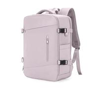 FANDARE Mochila Impermeable para Portátil de 15.6 Pulgadas Gran Capacidad de Viaje Antirrobo con Puerto USB Correa para Maleta Compartimento para Zapatos Rosa Raíz De Loto