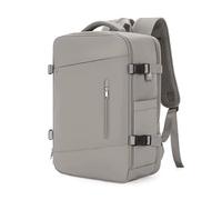FANDARE Mochila Impermeable para Portátil de 15.6 Pulgadas Gran Capacidad de Viaje Antirrobo con Puerto USB Correa para Maleta Compartimento para Zapatos Marrón Grisáceo