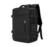 FANDARE Mochila Impermeable para Portátil de 15.6 Pulgadas Gran Capacidad de Viaje Antirrobo con Puerto USB Correa para Maleta Compartimento para Zapatos Negro