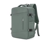 FANDARE Mochila Impermeable para Portátil de 15.6 Pulgadas Gran Capacidad de Viaje Antirrobo con Puerto USB Correa para Maleta Compartimento para Zapatos Verde Oscuro