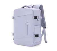 FANDARE Mochila Impermeable para Portátil de 15.6 Pulgadas Gran Capacidad de Viaje Antirrobo con Puerto USB Correa para Maleta Compartimento para Zapatos Morado Claro