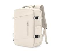 FANDARE Mochila Impermeable para Portátil de 15.6 Pulgadas Gran Capacidad de Viaje Antirrobo con Puerto USB Correa para Maleta Compartimento para Zapatos Blanco Roto