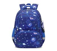 FANDARE Mochila Impresión de Galaxia Niño Mochilas Infantiles Mochila Escolar con Tiras Reflectantes Adolescentes Mochila Instituto para Niñas Mochilas Instituto Mochilas Tipo Casual Rosa