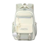 FANDARE Mochila Infantil para Colegio con Decoración de Peluche, Bolsas Bonita para Primaria, Mochilas Ligera para Adolescentes para Preescolar (3-12 Años) Niños & Niñas Verde Claro