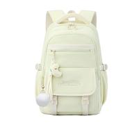 FANDARE Mochila Infantil para Colegio con Decoración de Peluche, Bolsas Bonita para Primaria, Mochilas Ligera para Adolescentes para Preescolar (3-12 Años) Niños & Niñas Verde Menta