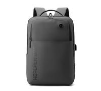 FANDARE Mochila Laptop Bolso de Mano Mochila Mochila de Viaje Multiusos Bolso de Hombro Hombre Mujer PU Film Mochila con USB Bolsos para Negocio Trabajo Diario Viaje Impermeable Mochila Gris