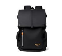 FANDARE Mochila Ligera para Hombre y Mujer 15.6 Pulgadas USB Mochila de Viaje Impermeable Múltiples Bolsillos con Tira para Equipaje Tejido de Poliéster Resistente para Trabajo y Senderismo Negro