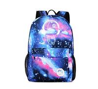 FANDARE Mochila Luminoso Bolsa de Escuela Unisexo Mochilas Tipo Casual Bolsos de Mujer Hombre Bolsa de Viaje Niña Niño School Bag Adolescente Knapsack con USB Daypack Impermeable Poliéster Azul C