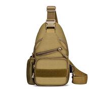 FANDARE Mochila Militar Táctica Molle Bolsa Deportiva de Hombro Hombre Mochila Bandolera Militar Impermeable Unisexo Bolsa de Pecho, para Cazar,Acampada,Viaje,Ciclismo,Senderismo Marrón