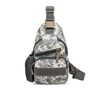 FANDARE Mochila Militar Táctica Molle Bolsa Deportiva de Hombro Hombre Mochila Bandolera Militar Impermeable Unisexo Bolsa de Pecho, para Cazar,Acampada,Viaje,Ciclismo,Senderismo Gris Camo