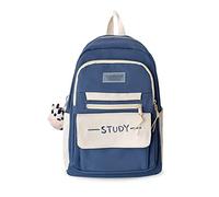 FANDARE Mochila Mujer 15.6 Pulgadas Impermeable Mochila de Viaje Trabajo con Compartimento Ordenador Portátil Múltiples Bolsillos de Organización Diseño en Colores Dulces Azul