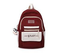 FANDARE Mochila Mujer 15.6 Pulgadas Impermeable Mochila de Viaje Trabajo con Compartimento Ordenador Portátil Múltiples Bolsillos de Organización Diseño en Colores Dulces Rojo