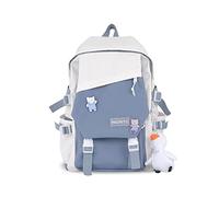 FANDARE Mochila Mujer Impermeable Bolsillo para Ordenador 15.6 Pulgadas Mochila de Viaje Moda Minimalista para Trabajo Diario Ocio Azul