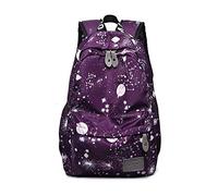 FANDARE Mochila Mujer Impermeable y Ligera, Mochila Escolar con Gran Capacidad y Organización para Universidad, Trabajo, Viajes o Uso Diario Morado