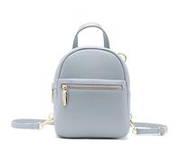 FANDARE Mochila Mujer, Mochila Moda para Mujer, Mochila Pequeña Ligera de Piel PU, Mochila de Día Color Sólido para Viaje Informal, Trabajo, Universidad Azul