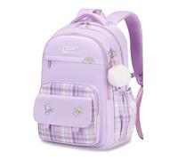 FANDARE Mochila Niño Mochilas Infantiles Mochila Escolar con tiras reflectantes Adolescentes De vuelta a la escuela mochila Mochila instituto para Niñas Mochilas Instituto Mochilas tipo casual Púrpura
