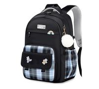 FANDARE Mochila Niño Mochilas Infantiles Mochila Escolar con Tiras Reflectantes Adolescentes De Vuelta a la Escuela Mochila Mochila Instituto para Niñas Mochilas Instituto Mochilas Tipo Casual Negro