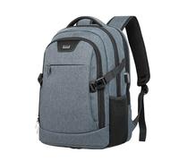 FANDARE Mochila Ordenador Mochila Hombre Mochila Portatil Mochila Impermeable con Puerto de Carga USB Bolsos Bandolera Backpack para Negocio Trabajo Diario Viaje Escolares Mochila Gris Claro
