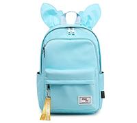 FANDARE Mochila para Mujer, Mochila para Portátil 15,6 Pulgadas, Bolsa Ligera de Día para Viaje y Commuting, Poliéster Transpirable y Resistente, Mochila con Acceso Frontal de Tapa Abatible Azul claro