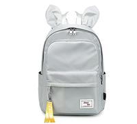 FANDARE Mochila para Mujer, Mochila para Portátil 15,6 Pulgadas, Bolsa Ligera de Día para Viaje y Commuting, Poliéster Transpirable y Resistente, Mochila con Acceso Frontal de Tapa Abatible Gris