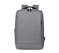 FANDARE Mochila para Portatil Mochila Universidad Mochila Portatil Hombre Bolsas Escolares con Puerto de Carga USB Mochila para 15.6 Pulgadas Polyester Multiusos Impermeable Mochilas Gris Claro A
