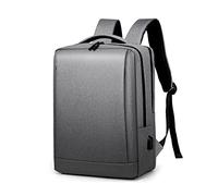FANDARE Mochila Portatil Hombre Universidad Con Puerto de Carga USB - Para 15.6 Pulgadas, Polyester, Multiusos, Impermeable - Bolsa Escolar Gris B