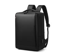 FANDARE Mochila para Portatil Mochila Universidad Mochila Portatil Hombre Bolsas Escolares con Puerto de Carga USB Mochila para 15.6 Pulgadas Polyester Multiusos Impermeable Mochilas Negro B