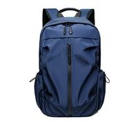 FANDARE Mochila para Viajes y Universidad, Mochila de Hombre y Mujer Resistente con Puerto de Carga USB, Impermeable, para Portátil hasta 15.6 Pulgadas, Estilo Minimalista Azul