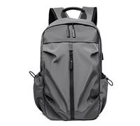 FANDARE Mochila para Viajes y Universidad, Mochila de Hombre y Mujer Resistente con Puerto de Carga USB, Impermeable, para Portátil hasta 15.6 Pulgadas, Estilo Minimalista Gris