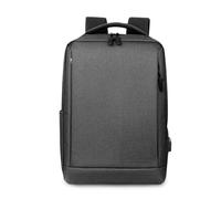 FANDARE Mochila Portátil Hombre 15.6 Pulgadas USB Impermeable Correa Equipaje Mochila Negocios Viaje Mochila Ordenador Compartimento Acolchado Ventilación Panal Gris Oscuro