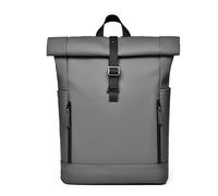 FANDARE Mochila Unisex de Moda Gran Capacidad y Tapa Enrollable Impermeable Espalda Transpirable para Viaje Trabajo Gimnasio Gris