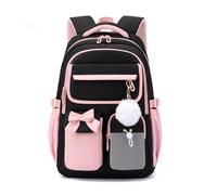 FANDARE Mochila Universitaria Mujer Ligera y Transpirable con Diseño de Malla Mochila Portátil 15.6 Pulgadas Antirrobo Correas S acolchadas con Hebilla Pecho para Colegio Viaje Rosa