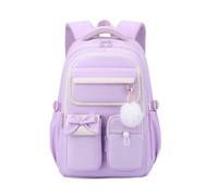 FANDARE Mochila Universitaria Mujer Ligera y Transpirable con Diseño de Malla Mochila Portátil 15.6 Pulgadas Antirrobo Correas S acolchadas con Hebilla Pecho para Colegio Viaje Morado Claro