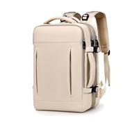 FANDARE Mochila Viaje Expandible 24-42L Equipaje de Mano Bolsa de Viaje para Mujer Hombre Laptop Bolso de Mano con USB Bolsa de Mano Mochila Viaje Cabina Avion Bolsos para Negocio Trabajo Blanco