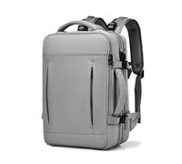 FANDARE Mochila Viaje Expandible 24-42L Equipaje de Mano Bolsa de Viaje para Mujer Hombre Laptop Bolso de Mano con USB Bolsa de Mano Mochila Viaje Cabina Avion Bolsos para Negocio Trabajo Gris